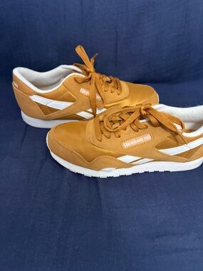 Reebok Men's Retro Runner Sneakers in Mustard and White